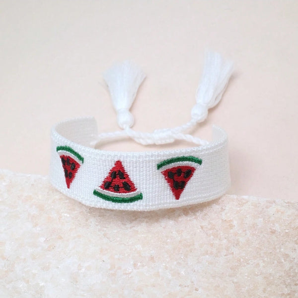 Embroidered Watermelon Bracelet