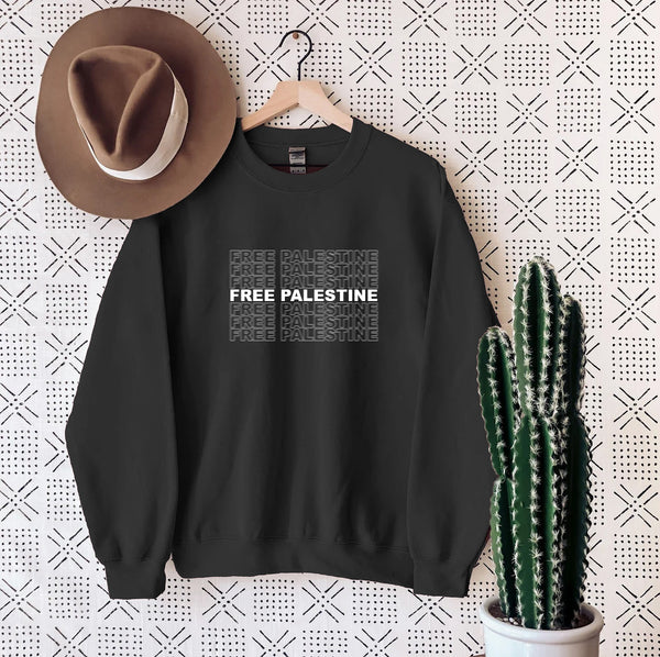 Free Palestine Bold Graphic Sweatshirt