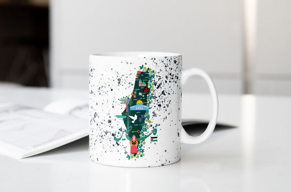 Palestinian Heritage Mug - Splatter Design