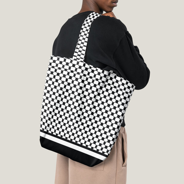 Keffiyeh Pattern Canvas Tote Bag