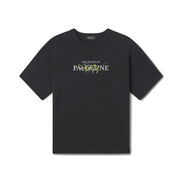 "The State of Palestine" T-Shirt with Olive Branch Design