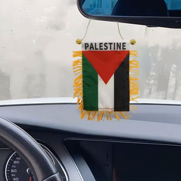 Mini Palestine Hanging Flag with Tassels